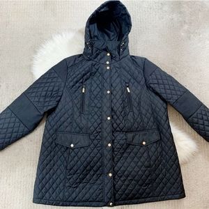 Catherine's Black Quilted Coat